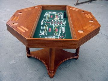China 4 em 1 tabela de jogo do casino para o clube, mesa de jantar do pôquer com roleta do folheado fábrica